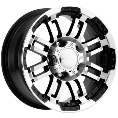 Holiday Sale Vision 375 Warrior Trailer 14x5.5 5x4.5" +0mm Black/Machined Wheel Rim 14" Inch 375VT4565GBMF0
