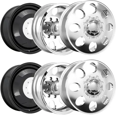 Premium Set of 6-20" Inch Ion 167 Dually 8x6.5" Polished Wheels Rims 167-2881P-6