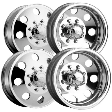 Set of 4-17" Inch Ultra Modular Dually 8x6.5" Polished Wheels Rims 002-7681P-4 Original