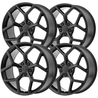 (Set of 4) Staggered-Replica 126MB Camaro Z28 20" 5x120 Matte Black Wheels Rims 126MB-291230-126MB-211235 Order Now