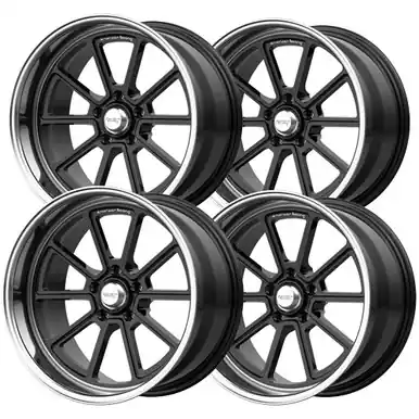 One Day Deal (Set of 4) Staggered-American Racing VN510 Draft 18" 5x4.75" Black Wheels Rims VN51088034300-VN51081034300