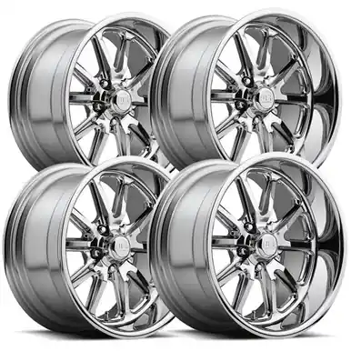 (Set of 4) Staggered US Mags U110 Rambler 20" 5x127/5x5" Chrome Wheels Rims U11020807345-U11020957352 Top Pick