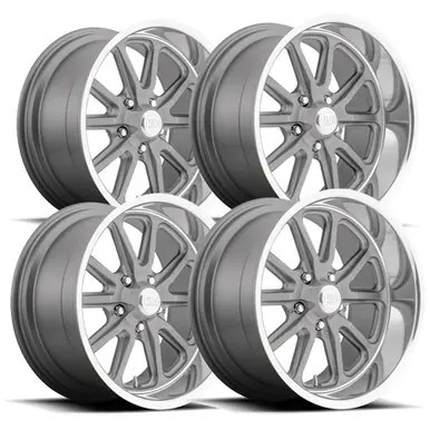 Buy Today (Set of 4) Staggered US Mags U111 Rambler 17x7,17x8 5x4.5" Gunmetal Wheels Rims U11117706540-U11117806545