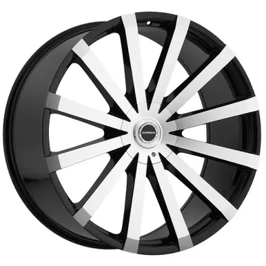 Limited Offer Strada S50 Gabbia 22x8.5 5x4.5"/5x120 +35mm Black/Machined Wheel Rim 22" Inch S50250135GBM