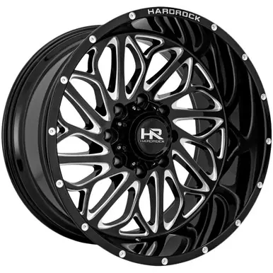 HardRock H508 BlackTop Xposed 20x12 5x5" -44mm Black/Milled Wheel Rim 20" Inch H508-201273144BM Original