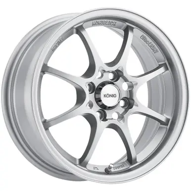 Instant Buy Konig Helium 15x6.5 4x100 +40mm Silver Wheel Rim 15" Inch HE65D0440S