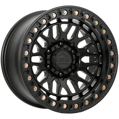 Lock Invader Forged Beadlock 17x9 6x5.5" -12mm Matte Black Wheel Rim 17" Inch INVADER-7969MB12NF Crafted