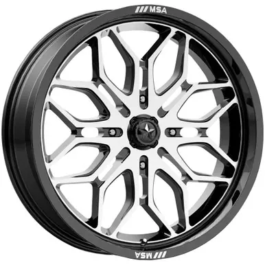 MSA Offroad M47 Sniper 18x7 4x110 +10mm Black/Machined Wheel Rim 18" Inch MA047BD18704010 Price Drop