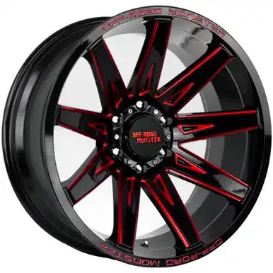 Off-Road Monster M25 20x10 6x135 -19mm Black/Red Wheel Rim 20" Inch M250635N19GBMLR Today Only