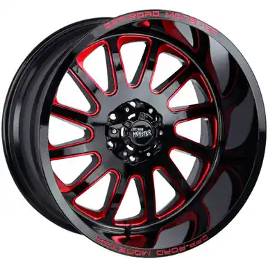 Off-Road Monster M17 20x10 5x5" -19mm Black/Red Wheel Rim 20" Inch M170527N19GBMLR Budget