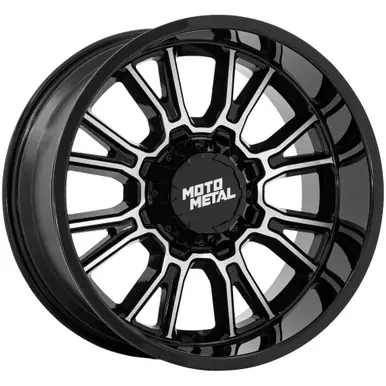 Last Chance Moto Metal MO810 Legacy 20x9 5x5.5"/5x150 +1mm Black/Machined Wheel Rim 20" Inch MO810BD20908601