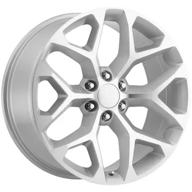 Replica 1 RP09 Snowflake 22x9 6x5.5" +24mm Silver Wheel Rim 22" Inch RP-09229G639+24SM Handmade
