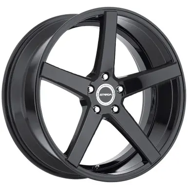 Discount Strada S35 Perfetto 20x8.5 5x112 +35mm Gloss Black Wheel Rim 20" Inch S35051235GB