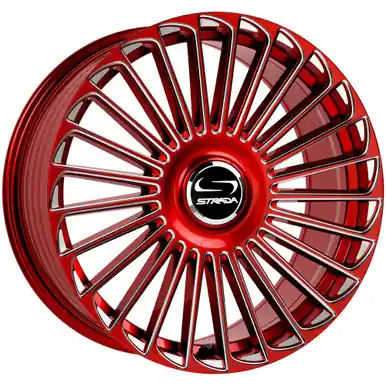 Strada SF68 Martello 20x8.5 5x4.5"/5x120 +30mm Red/Milled Wheel Rim 20" Inch SF6808550130RML Limited Offer