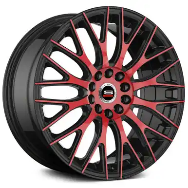 Trusted Brand Spec-1 SP-55 18x8 5x100/5x4.5" +38mm Black/Red Wheel Rim 18" Inch SP-5518802338BMR-M