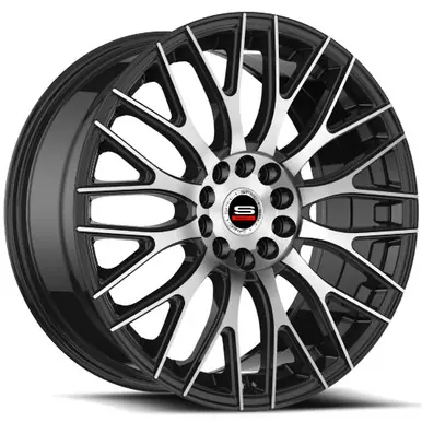 Sale Spec-1 SP-55 18x8 5x100/5x4.5" +38mm Black/Machined Wheel Rim 18" Inch SP-5518802338BM-M