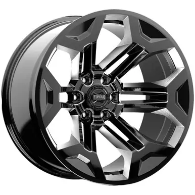Editor’s Pick Torque TW405C Pulse 22x11 6x5.5" -32mm Black/Milled Wheel Rim 22" Inch TW405C-22118433-32