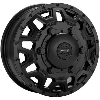 Best Choice Torque TW514C Rush Dually 16x6 6x180 +110mm Satin Black-Front Wheel Rim 16" Inch TW514C-16606804+110