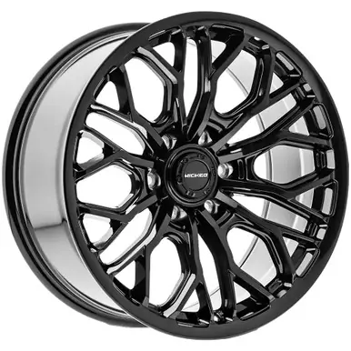 Wicked Off-Road W949 20x9 6x5.5" +0mm Gloss Black Wheel Rim 20" Inch W949290655+00GB Same Day Shipping
