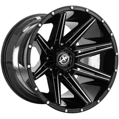 XF Off-Road XF-220 18x9 5x5"/5x5.5" +12mm Black/Milled Wheel Rim 18" Inch XF-220189051271397+12GBM Flash Sale
