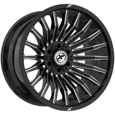 One Day Deal XF Off-Road XF-231 24x12 8x6.5"/8x170 -44mm Black/Milled Wheel Rim 24" Inch XF-231241281651170-44GBM