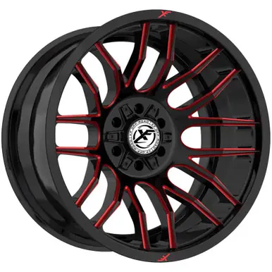 XF Off-Road XF-232 20x12 6x135/6x5.5" -44mm Black/Red Wheel Rim 20" Inch XF-232201261351397-44GBRM Modern