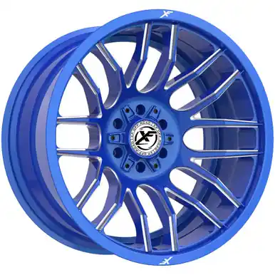 XF Off-Road XF-232 22x12 8x6.5"/8x170 -44mm Blue/Milled Wheel Rim 22" Inch XF-232221281651170-44ABM Don’t Miss Out