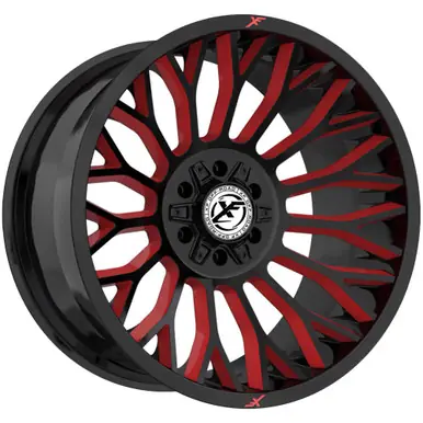XF Off-Road XF-237 20x10 8x6.5"/8x170 -12mm Black/Red Wheel Rim 20" Inch XF-237201081651170-12GBRM Seasonal Sale
