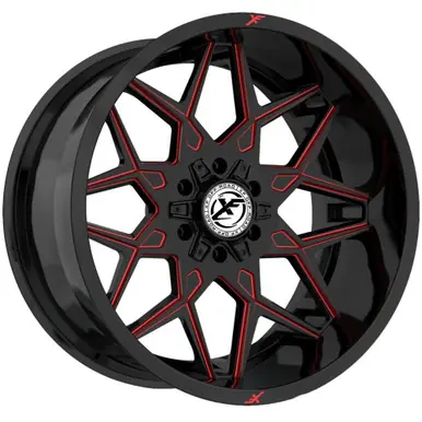 XF Off-Road XF-238 17x9 5x5"/5x5.5" +12mm Black/Red Wheel Rim 17" Inch XF-23817904312GBRM Popular