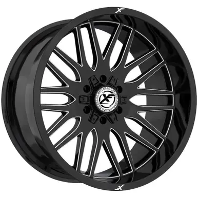 Worldwide Shipping XF Off-Road XF-240 20x10 8x6.5"/8x170 -12mm Black/Milled Wheel Rim 20" Inch XF-240201081651170-12GBM