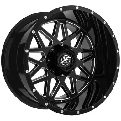 XF Off-Road XF-211 20x10 6x135/6x5.5" -24mm Black/Milled Wheel Rim 20" Inch XF-211201061351397-24GBM Top Rated