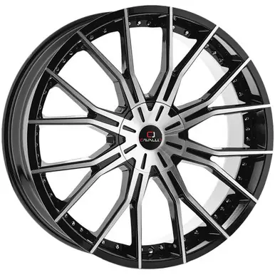 Modern Cavallo CLV-36 22x8.5 5x112/5x4.5" +38mm Black/Machined Wheel Rim 22" Inch CLV-36228551121143+38BM