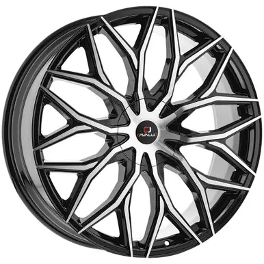 Factory Price Cavallo CLV-37 22x8.5 5x112/5x4.5" +38mm Black/Machined Wheel Rim 22" Inch CLV-37228551121143+38BM