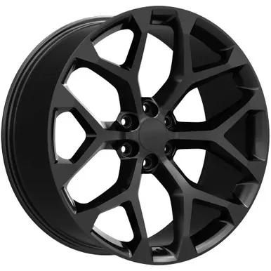 Luxury OE Concepts G23 Snowflake 22x9 6x5.5" +28mm Gloss Black Wheel Rim 22" Inch G23-2290655+28GB
