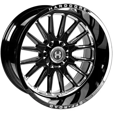 Original Hardcore HC24 Brandon 22x12 6x135/6x5.5" -44mm Black/Milled Wheel Rim 22" Inch HC24221261351397GBM-44