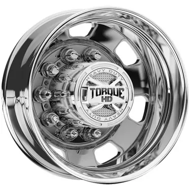 Trusted Brand Torque HD TW642 Luxe Dually 22.5x9 10x285.75 Hyper Polished-Rear Wheel Rim TW642F-25902803-176