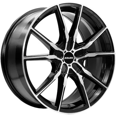 Kalon 202 Pyro 18x8 5x108/5x115 +40mm Black/Machined Wheel Rim 18" Inch 202AB-1880CG40 Reduced Price