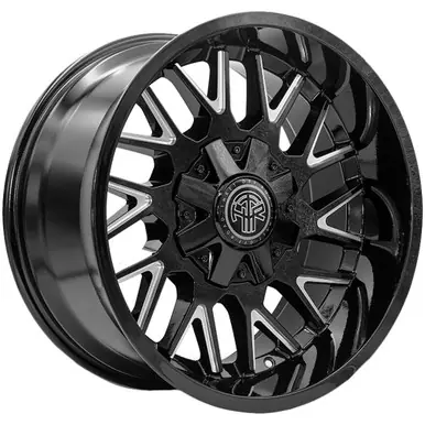 Budget Thret Off-Road 803 Revolver 17x9 5x4.5"/5x5" +18 Black/Milled Wheel Rim 17" Inch 803AD-1790FJ18