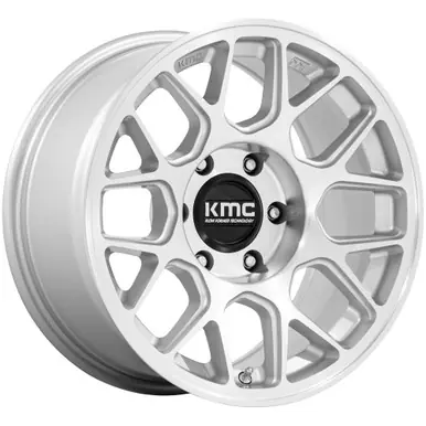 One Day Deal KMC KM730 Hatchet 17x8.5 5x5" +25mm Silver Wheel Rim 17" Inch KM730SD17855025