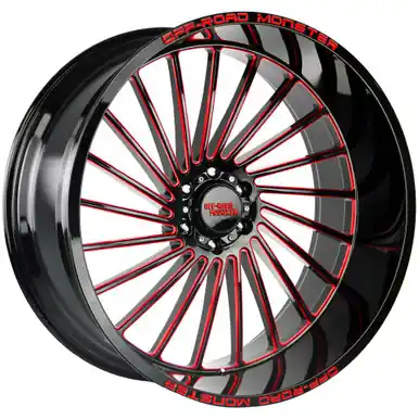 Off-Road Monster M27 26x12 5x5" -44mm Black/Red Wheel Rim 26" Inch M27612527N44GBMLR Discount