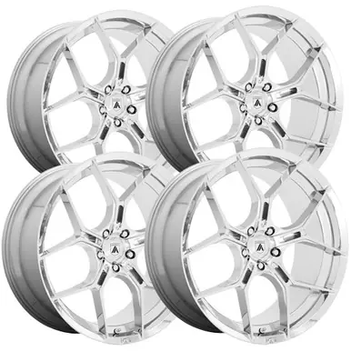 (Set of 4) Staggered-Asanti ABL-37 Monarch 22" 5x112 38mm Chrome Wheels Rims ABL37-22905638CH-ABL37-22055640CH Top Pick