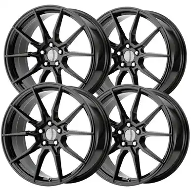 (Set of 4) Staggered-Replica 193GB Shelby GT350 20" 5x4.5" Black Wheels Rims 193GB-296530-193GB-216540 Clearance