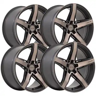 (Set of 4) Staggered-Niche M271 Teramo 20" 5x4.5" 35mm Black/Tint Wheels Rims M271209065+35-M271200565+40 Free Returns