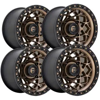 Express Delivery (Set of 4) Staggered-Fuel UTV D785 Unit 15x7,15x10 4x156 10mm Bronze Wheels Rims D7851570A543-D7851500A555