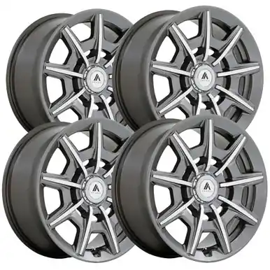 (Set of 4) Staggered-Asanti ABL-41 Esquire 22" 5x112/5x120 Gunmetal Wheels Rims AB041AD22905927-AB041AD22055938 Limited Time