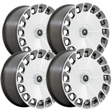(Set of 4) Staggered-Asanti ABL-45 Aristocrat 20" 5x112/5x4.5" Plantinum Rims AB045AD20904635-AB045AD20054640 Best Seller