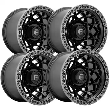 (Set of 4) Staggered-Fuel UTV D783 Unit 15" 4x137 10mm Matte Black Wheels Rims D7831570A643-D7831500A655 While Supplies Last