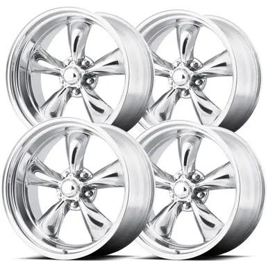 (Set of 4) Staggered American Racing Torq Thrust II 18" 5x4.75" Polished Rims VN5158761-VN5158861 Must Have