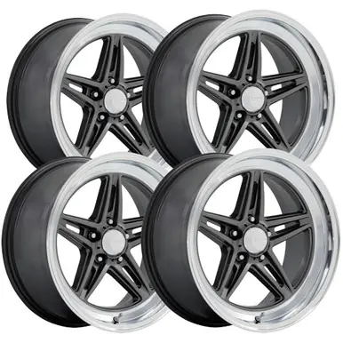 (Set of 4) Staggered American Racing Groove 18" 5x4.5" Gunmetal Wheels Rims VN514AD18801200-VN514AD18101212 Low Price