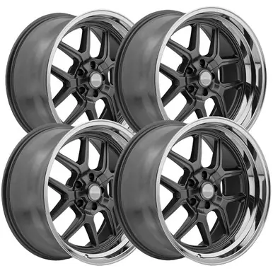 (Set of 4) Staggered-Ridler 610 20x8.5,20x10 5x5" 0mm Gunmetal Wheels Rims 610-2873G-610-2173G Fast Shipping